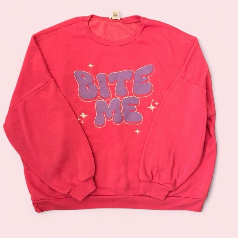 Pink 'Bite Me' Sweater